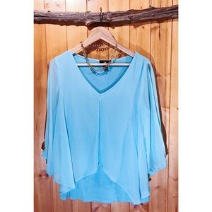 Light turquoise blouse - iZ Byer